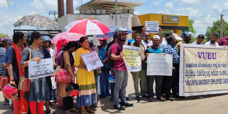 வவுனியா பல்கலைக்கழக கல்விசார ஊழியர்கள் பணிப்பகிஸ்கரிப்பு!